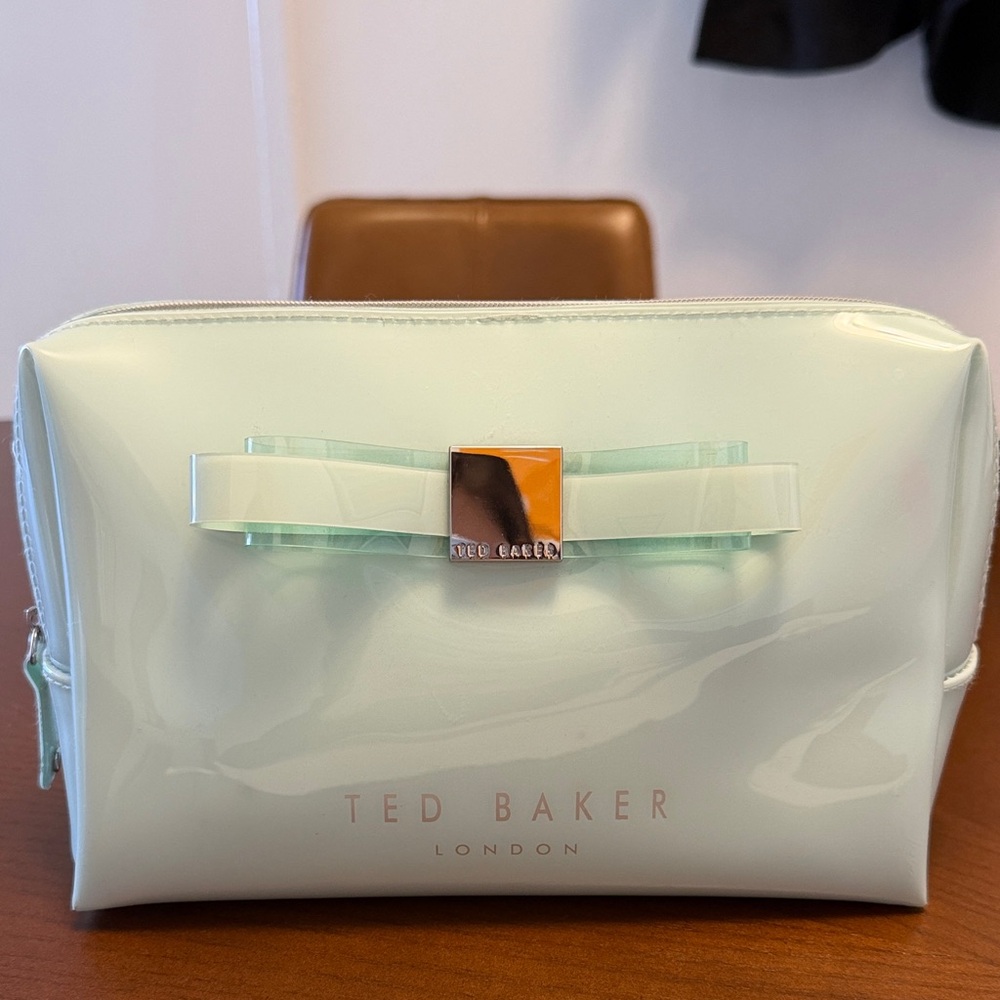 Ted Baker Light Green Cosmetic Pouch with Bow